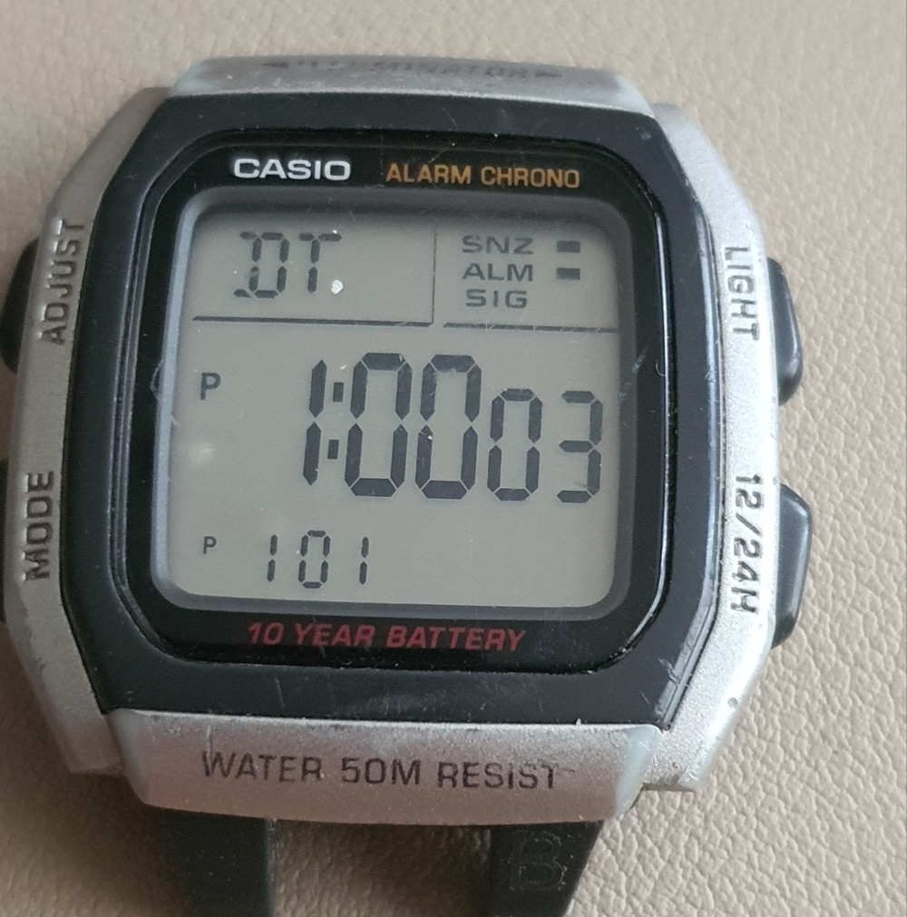 Casio Silver And Black Digital Watch